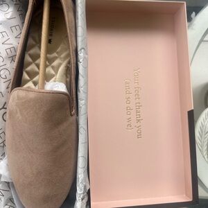 Birdies Tan Suede Slip-On Loafers